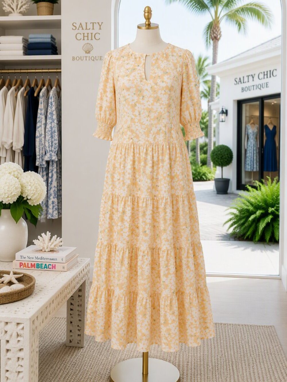 Petallush Yellow Floral Maxi Dress
